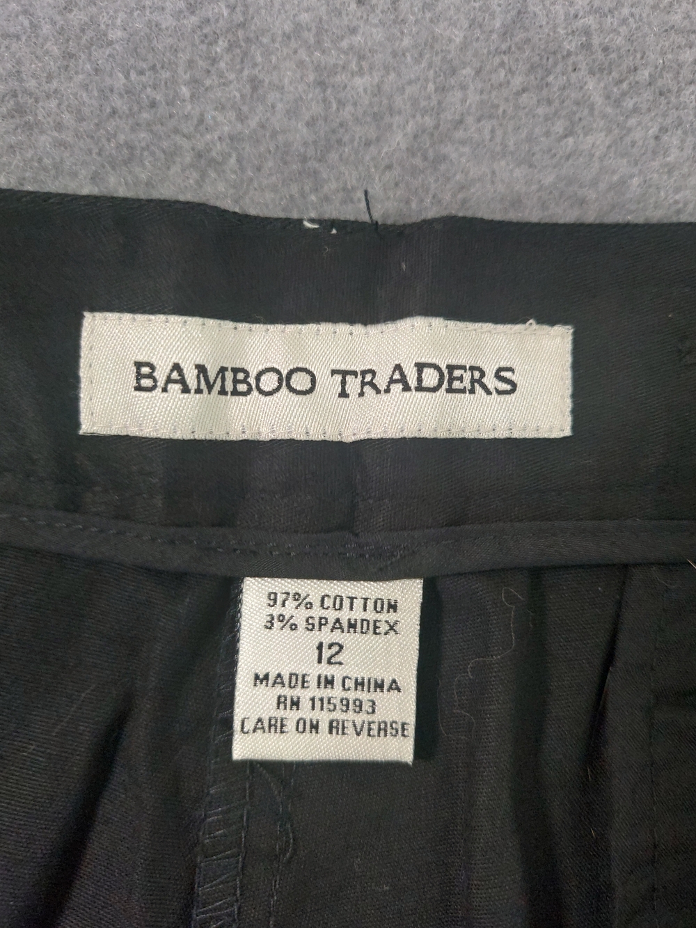 NWT Bamboo Traders Black Bermuda Shorts - Cuffed Hem Size 12 - Picture 3 of 9